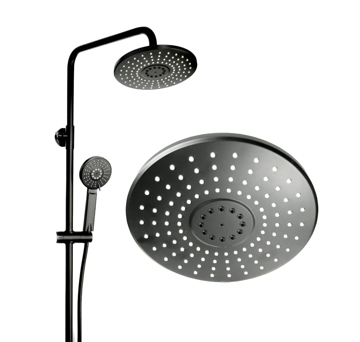 UNO BLACK — kolumna natryskowa 22 cm bez baterii — widok produktu