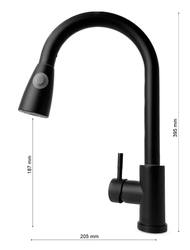 GRACO Lift czarna + dozownik — wymiary