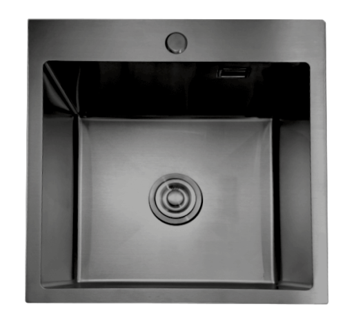 Zlewozmywak stalowy czarny 500x500 mm, elegancki i nowoczesny, idealny do stylowej kuchni.png