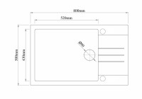 Rysunek techniczny zlewozmywaka granitowego LIMA