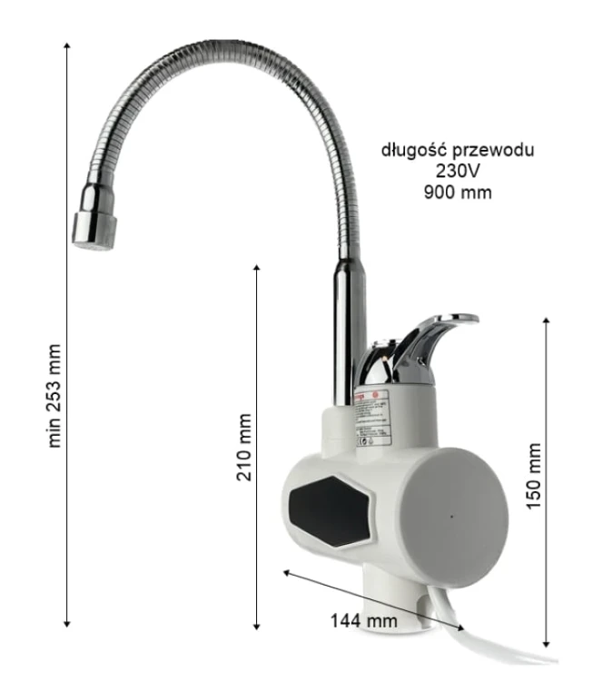 Podgrzewacz techniczny rysunek