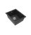 Zlewozmywak granitowy podwieszany jednokomorowy JUNIT 38 czarny nakrapiany