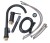 Bateria wannowa 3 otworowa czarna - zestaw
