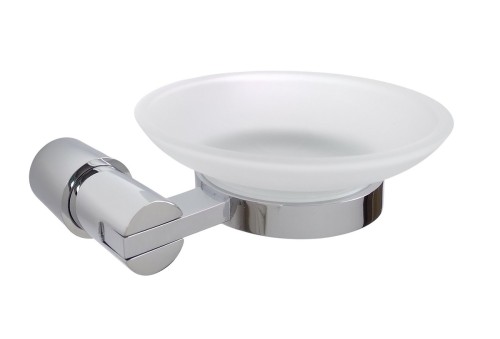 Uchwyt mydelniczki szklany chrom LINORA 6001