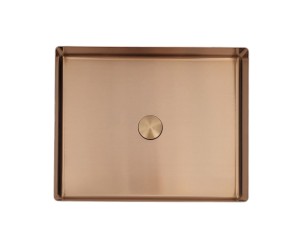 Umywalka prostokątna stalowa nablatowa 50x40 miedziana PVD