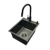 Zlewozmywak_stalowy_jednokomorowy_czarny_40x50_Dozownik_Bateria_Stellman.jpg