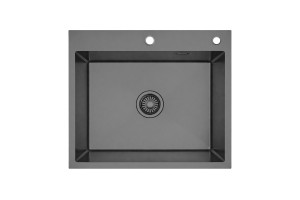 Zlewozmywak stalowy STEEL 6050 CZARNY (Outlet7)