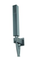 VIVID BLACK TR2 termostatyczna bateria natryskowa prysznicowa deszczownica Ultra Slim 25 cm CZARNA