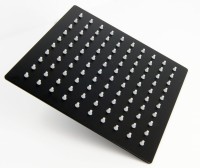 VIVID BLACK TR2 termostatyczna bateria natryskowa prysznicowa deszczownica Ultra Slim 25 cm CZARNA
