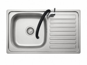Zestaw kuchenny Stellman® 75x40 LEN DEKOR + bateria kuchenna czarna FLEXI