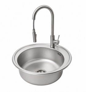 Nowoczesny zestaw do kuchni: Zlewozmywak 510D + bateria AFINO z wyciąganą wylewką