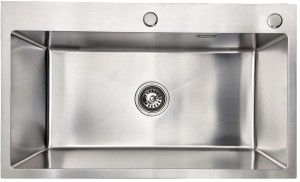 Zlewozmywak stalowy jedno komorowy  STEEL 7545 (Outlet1)