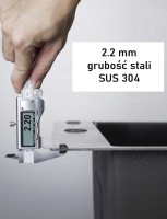 12 Zlewozmywak stalowy jedno komorowy STEEL 7545