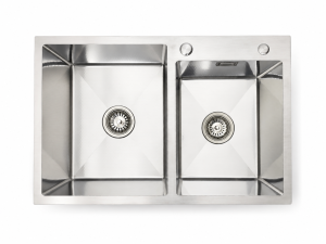 Zlewozmywak stalowy dwukomorowy STEEL 7549 inox (różne komory)