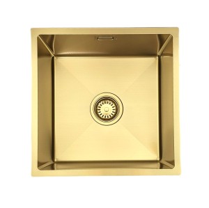 Zlewozmywak stalowy STEEL 4444p GOLD podwieszany