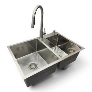 Zlewozmywak 7549 inox + bateria AFINO + Dozownik