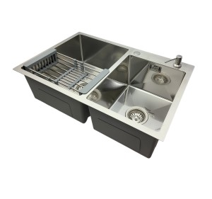 Zlewozmywak 7549 inox + Dozownik + Koszyk teleskopowy