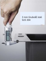 Stalowy zlewozmywak STEEL 7849R ZŁOTY
