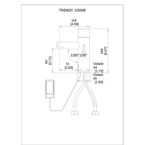 STERN TRENDY 1000 B – rysunek techniczny