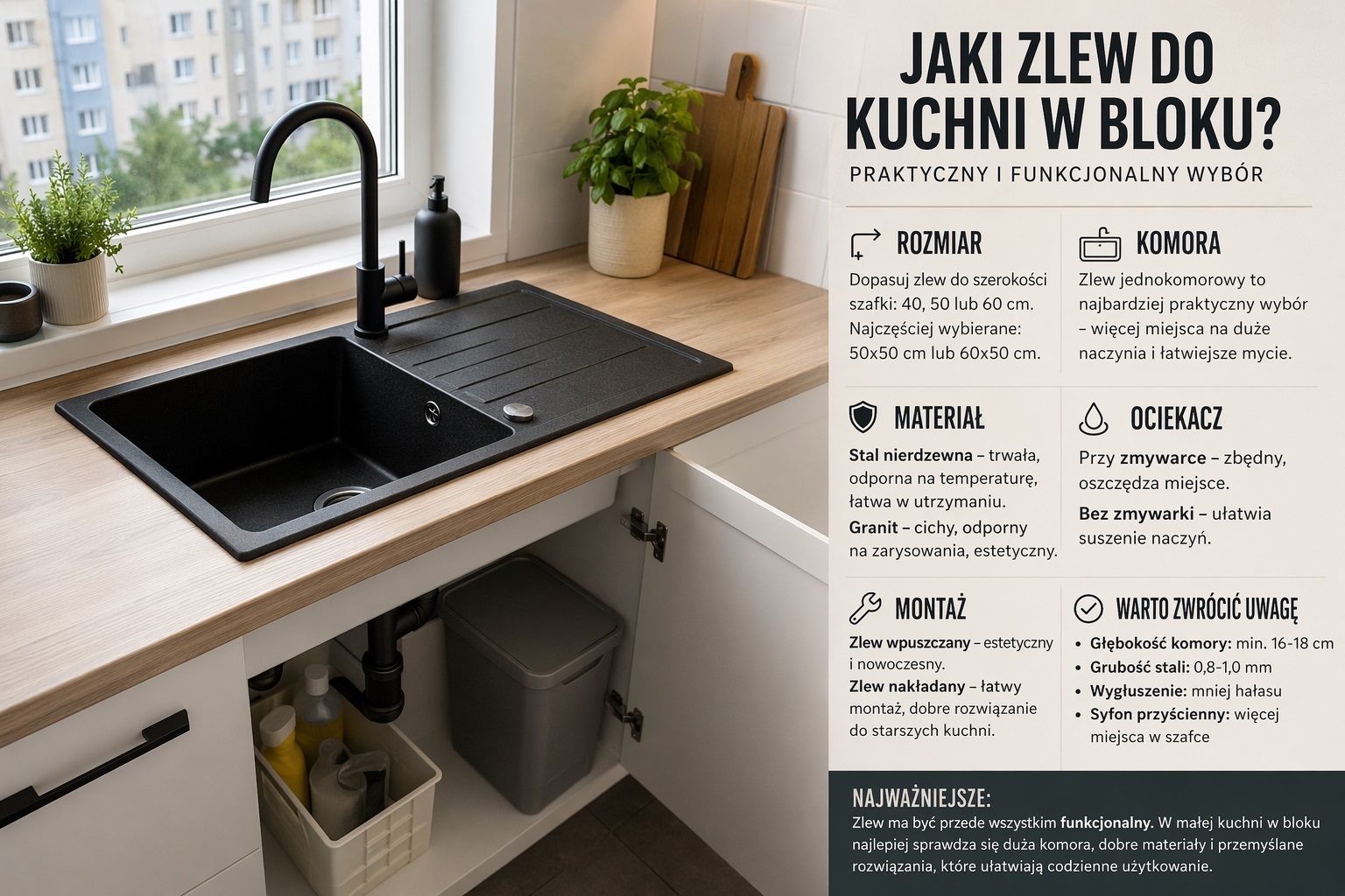 Jaki zlew do kuchni w bloku? Kompleksowy poradnik wyboru