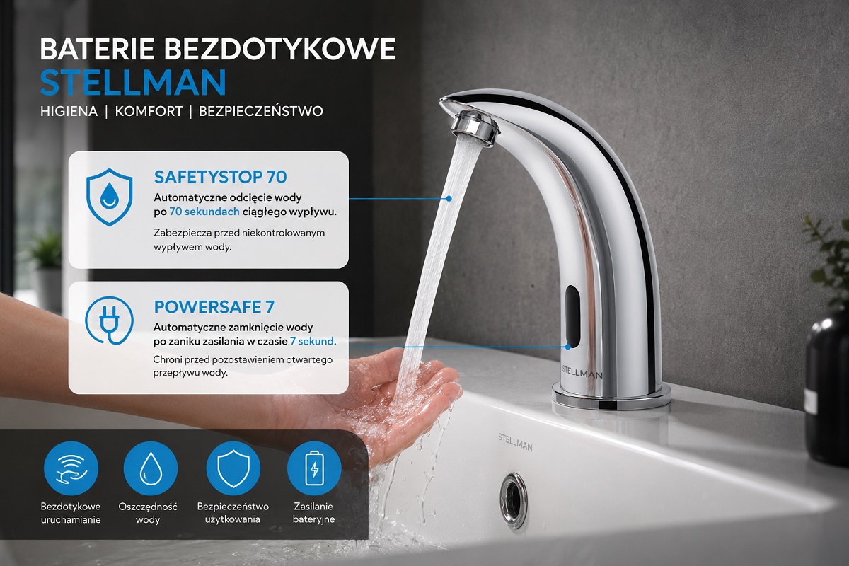 Czy bateria bezdotykowa może pozostawić otwartą wodę?